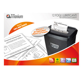 FOGLIO LUBRIFICANTE - PER DISTRUGGIDOCUMENTI - TITANIUM - CONF. 12 PEZZI 93298