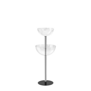 ESPOSITORE DA TERRA CON 2 SEMISFERE CONTENITORI - D 50 CM - D 40 CM - ALTEZZA 116 CM - TECNOSTYL 80432