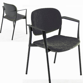 POLTRONCINA VISITATORE STEP - CON BRACCIOLI - NERO - UNISIT 76661