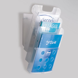 VASCHETTE PORTARIVISTE DA PARETE - TECNOSTYL - SET 3 TASCHE A4 65542