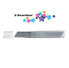 LAME DI RICAMBIO - 18 MM - UNIVERSALI - PER CUTTER - STARLINE - BLISTER 10 LAME STL6703