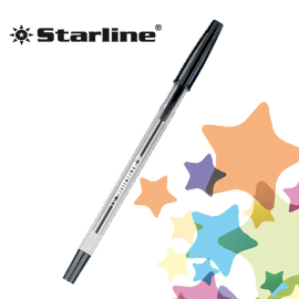 PENNA A SFERA CON CAPPUCCIO - PUNTA FINE 0,7MM  - NERO - STARLINE - CONF.50 PEZZI STL1105