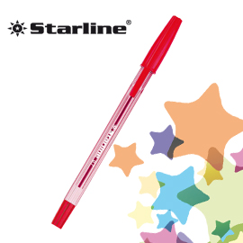 PENNA A SFERA CON CAPPUCCIO  - PUNTA FINE 0,7MM  - ROSSO - STARLINE -  CONF. 50 PEZZI STL1106