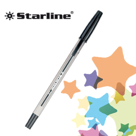 PENNA A SFERA CON CAPPUCCIO - PUNTA MEDIA 1,0MM - NERO  - STARLINE -  CONF. 50 PEZZI STL1108