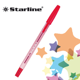 PENNA A SFERA CON CAPPUCCIO  - PUNTA MEDIA 1,0MM - ROSSO - STARLINE -  CONF. 50 PEZZI STL1109