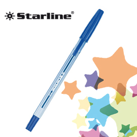 PENNA A SFERA CON CAPPUCCIO  - PUNTA MEDIA 1,0MM - BLU - STARLINE -  CONF. 50 PEZZI STL1110