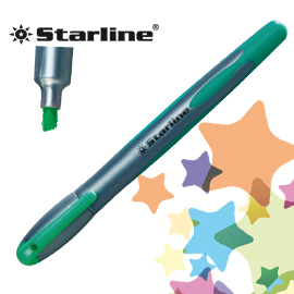 EVIDENZIATORE A PENNA - PUNTA SCALPELLO - TRATTO DA 1,0-4,0MM - VERDE - STARLINE STL1639