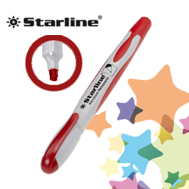 MARCATORE PERMANENTE STARLINE  - PUNTA TONDA 2,0MM - ROSSO - STARLINE STL1643