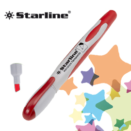MARCATORE PERMANENTE STARLINE - PUNTA A SCALPELLO DA 2,00-4,00MM - ROSSO - STARLINE STL1647