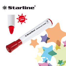 MARCATORE PER LAVAGNE CANCELLABILI STARLINE - PUNTA TONDA 2,0MM - ROSSO - STARLINE STL1651