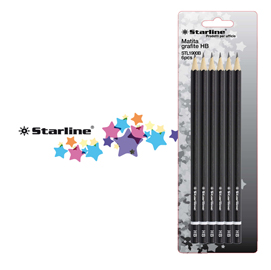 MATITE IN GRAFITE - GRADAZIONE HB - STARLINE -  CONF. 6 PEZZI STL1900B