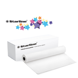CARTA PLOTTER - STAMPA INKJET - 420 MM X 50 MT - 80 GR - OPACA - BIANCO - STARLINE STL2536
