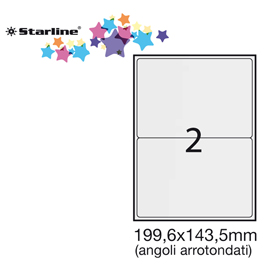 ETICHETTA A4 100 FG. STARLINE 199,6X143,5MM STL3055