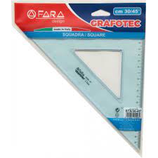 SQUADRA GRAFOTEC 26CM -45° TRASPARENTE