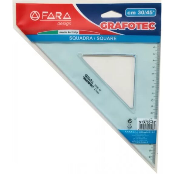 SQUADRA GRAFOTEC 31CM -60° TRASPARENTE