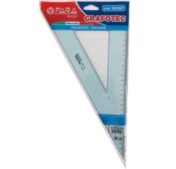 SQUADRA GRAFOTEC 36CM -60° TRASPARENTE