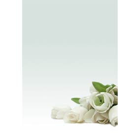 CARTA CON STAMPA ''ROSA BIANCA'' - A4 - 90 GR - DECADRY - CONF. 20 FOGLI 76227