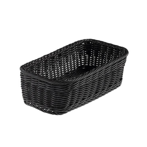 CESTINO RETTANGOLARE VANITY - IN PPL - 32,5X17,5X10 CM - NERO - LEONE 91105