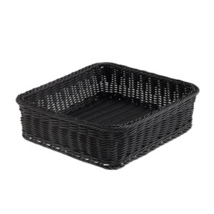 CESTINO QUADRATO VANITY - IN PPL - 32,5X32,5X10 CM - NERO - LEONE 91106