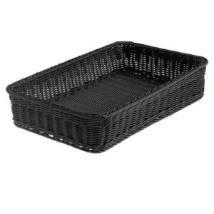 CESTINO RETTANGOLARE VANITY - IN PPL - 53X32,5X10 CM - NERO - LEONE 91107