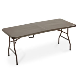 TAVOLO PIEGHEVOLE - IN HDPE - 74 X 76 X 183 CM - NOCE - GARDEN FRIEND 91685