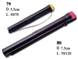 TUBO TELESCOPICO 2 MODULI NERO 70-120 D.80 TECNOSTYL 36815