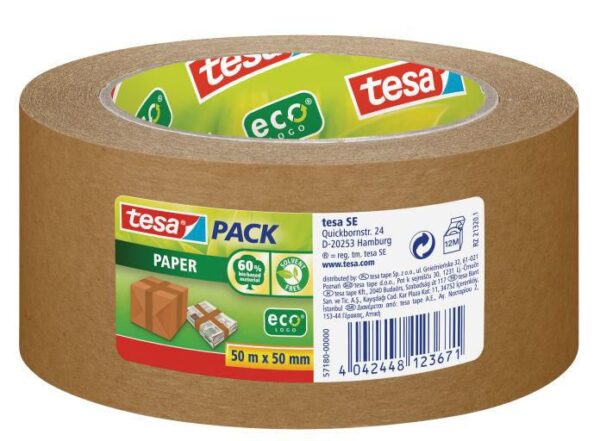 NASTRO IMBALLO ADESIVO IN CARTA ECO 50X50MT TESA 57554