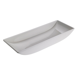 VASSOIO RETTANGOLARE - 25,6 X 9 X 4 CM - MELAMINA - BIANCO - LEONE 96739