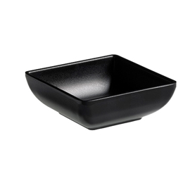 CIOTOLINA QUADRATA FINGERFOOD - 7,5 X 7,5 X 2,7 CM - MELAMINA - NERO - LEONE 96744