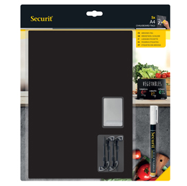 TAG - 21X29,7 CM (A4) - NERO - SECURIT - SET 5 PEZZI 86920