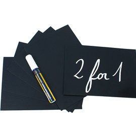 TARGHETTE -15X21 CM (A5) - NERO - SECURIT - SET 10 PEZZI 77152