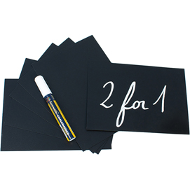 TARGHETTE - 10,5X15 CM (A6) - NERO - SECURIT - SET 20 PEZZI 86919