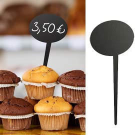 SILHOUETTE TAGS - FORMATO FUMETTO - NERO - SECURIT - SET 5 PEZZI 74548
