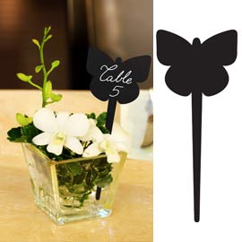 SILHOUETTE TAGS - FORMA FARFALLA - NERO - SECURIT - SET 5 PEZZI 74549