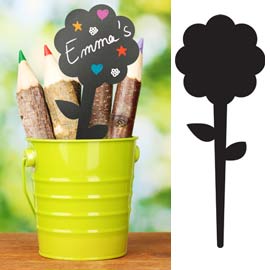 SILHOUETTE TAGS - FORMATO FIORE - 15X25 CM - NERO - SECURIT - SET 5 PEZZI 74550