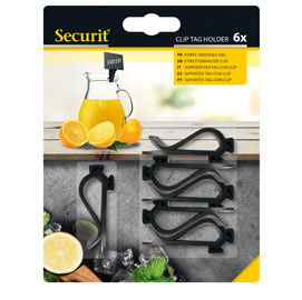 SUPPORTI CLIP PER TARGHETTE - SECURIT - SET 6 PEZZI 83354