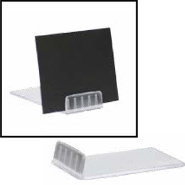 SUPPORTI A L PER TARGHETTE - TRASPARENTE - SECURIT - SET 10 PEZZI 77154