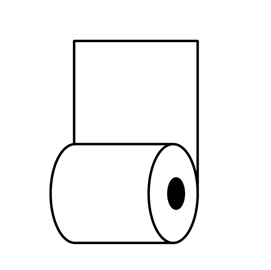 ROTOLO PER DISTRIBUTORI SELF SERVICE - CARTA TERMICA BPA FREE - 59,5 MM X 85 MT - 70 G/M2 - DIAMETRO ESTERNO 90 MM - ANIMA 18 MM - ROTOLIFICIO PUGLIESE 93450