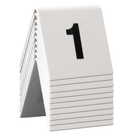 NUMERI PER TAVOLI - SET DA 1 A 10 - SECURIT 74552