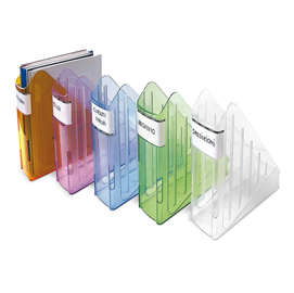 PORTARIVISTE CLASSIC - 29,5X27 CM - DORSO 7,5 CM - AZZURRO TRASPARENTE - ARDA 47801