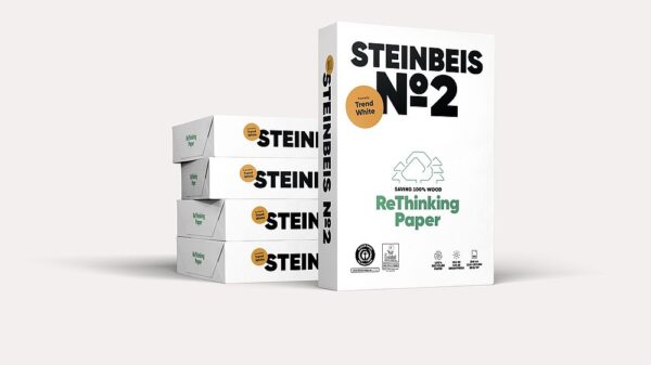 CARTA TREND WHITE STEINBEIS N.2 A4 GR.80 500FG. RICICLATA
