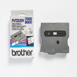 BROTHER - NASTRO -  BIANCO-NERO - TX241 - 18MM X7,7MT BROTX241