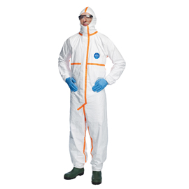 TUTA TYVEK  800J - CON NASTRATURE ARANCIONI - TAGLIA XXL - BIANCO - DUPONT 101594