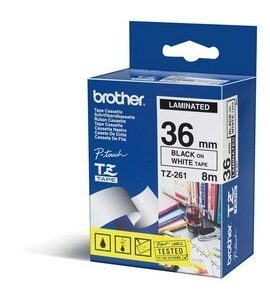 BROTHER - NASTRO -  NERO-BIANCO - TZE261 - 36MM X 8MT BROTZE261