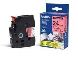 BROTHER - NASTRO LAMINATO FLUORESCENTE - NERO-ARANCIO FLUO - TZEB51 - 24MM X 5MT BROTZEB51