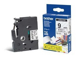 BROTHER - NASTRO - NERO-TRASPARENTE - TZ121 - 9MM X 8MT BROTZE121