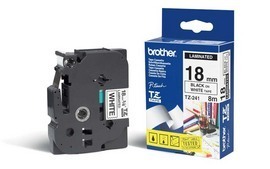 BROTHER - NASTRO - NERO-BIANCO -TZE241 - 18MM X 8MT BROTZE241