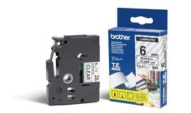 BROTHER - NASTRO - NERO-TRASPARENTE - TZE111 - 6MM X 8MT BROTZE111