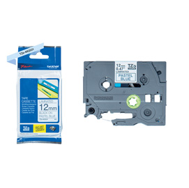 BROTHER - NASTRO LAMINATO PASTELLO 12 MM - NERO/BLU - TZEMQ531 BROTZEMQ531