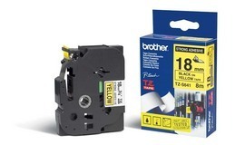 BROTHER - NASTRO CON ADESIVO RESISTENTE - NERO-GIALLO - TZES641 - 18MM X 8MT BROTZES641